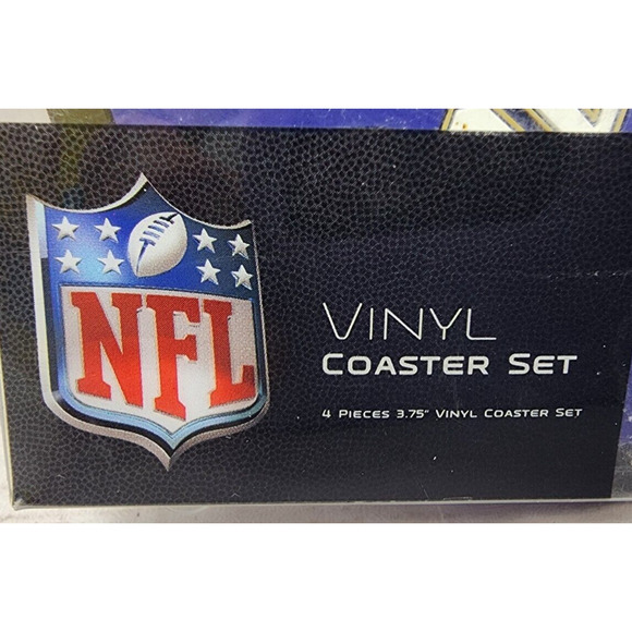 NFL Baltimore Ravens Flexible PVC Coaster Set 3.75" in Size, 4 Pack - Picture 4 of 4